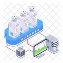 Cloud Data Hosting Data Hosting Cloud Database Hosting Icon