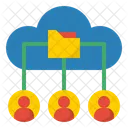 Cloud Database Network  Icon