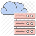 Cloud Database Storage Lineal Color Icon Icon