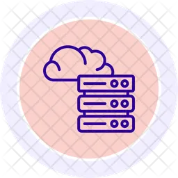 Cloud database storage  Icon