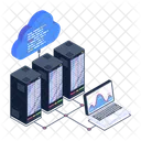 Database Servers Data Centers Cloud Databases Icon
