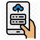 Cloud Datenupload Mobiler Cloud Upload Mobile Icon