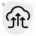 Cloud-Daten-Upload zwei  Symbol