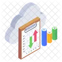 Cloud Datenanalyse Cloud Daten Cloud Analyse Symbol