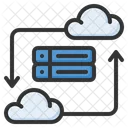 Cloud Datenbank Datenbank Cloud Symbol