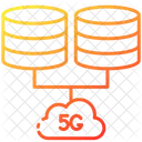 Cloud Datenbank 5 G Cloud Symbol