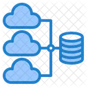 Cloud-Datenbank-Netzwerk  Symbol