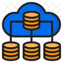 Cloud-Datenbank-Netzwerk  Symbol