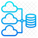 Cloud-Datenbank-Netzwerk  Symbol