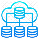 Cloud-Datenbank-Netzwerk  Symbol