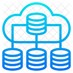 Cloud-Datenbank-Netzwerk  Symbol