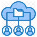 Cloud-Datenbank-Netzwerk  Symbol