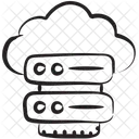 Cloud Datenserver Cloud Rechenzentrum Datenserver Netzwerk Symbol