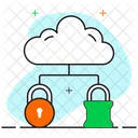 Cloud Computing Sicherheit Cloud Datensicherheit Datenschutz Symbol