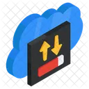 Cloud Datenubertragung Cloud Datenaustausch Cloud Datenaustausch Symbol