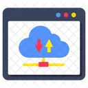 Cloud Datenubertragung Datenaustausch Datenubertragung Symbol