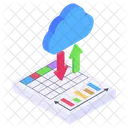 Dateiubertragung In Der Cloud Datenubertragung In Der Cloud Cloud Analyse Symbol