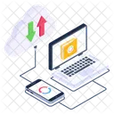 Cloud Dateiubertragung Cloud Datenubertragung Speicherdatenubertragung Icon