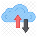 Cloud Datenubertragung Datenubertragung Datensynchronisation Symbol