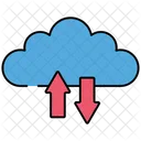 Cloud Datenubertragung Datenubertragung Datensynchronisation Symbol