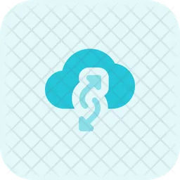 Cloud-Datenübertragung zwei  Symbol