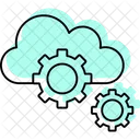 Cloud Development Color Shadow Thinline Icon Icon