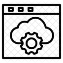 Cloud Server Webbrowser Symbol