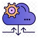 Cloud Dienst Cloud Wartung Cloud Konfiguration Symbol