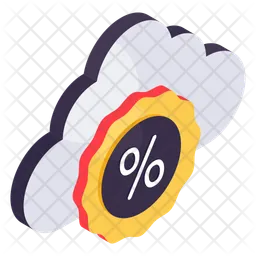 Cloud Discount  Icon