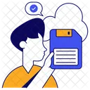 Cloud-Diskette  Symbol