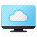 Tv Screen Cloud Icon