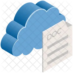 Cloud Document  Icon