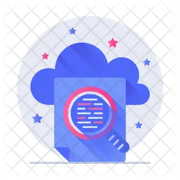 Cloud Document Research  Icon