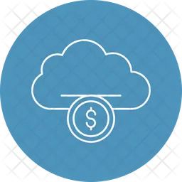 Wolke, dollar  Symbol