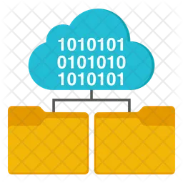 Données binaires en nuage  Icône