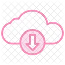 Cloud Download Duotone Line Icon Icon