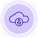 Cloud Download Zeilensymbol Symbol