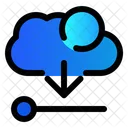 Cloud Data Download Icon