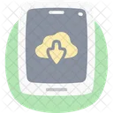 Cloud Download Flat Rounded Icon Icône