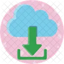 Cloud Speicher Datendownload Backup Abruf Symbol