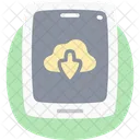 Cloud Download Flat Rounded Icon Icon