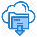 Cloud-Download-Ordner  Symbol