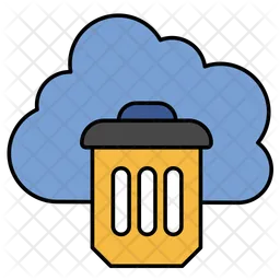 Cloud Dustbin  Icon