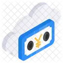 Revenus Cloud Argent Cloud Cash Cloud Icône