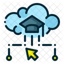 Cloud Education Elearning Icon