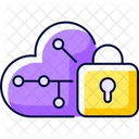 Cloud Encryption Data Icon