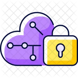 Cloud encryption  Icon