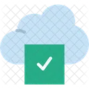 Cloud Erfolg Verifizierte Cloud Cloud Prufen Symbol