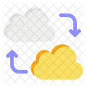 Cloud Exchange Cloud Transfer Cloud Network Icon
