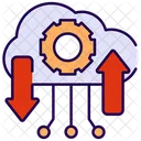 Cloud Exchange Data Machine Digital Icon